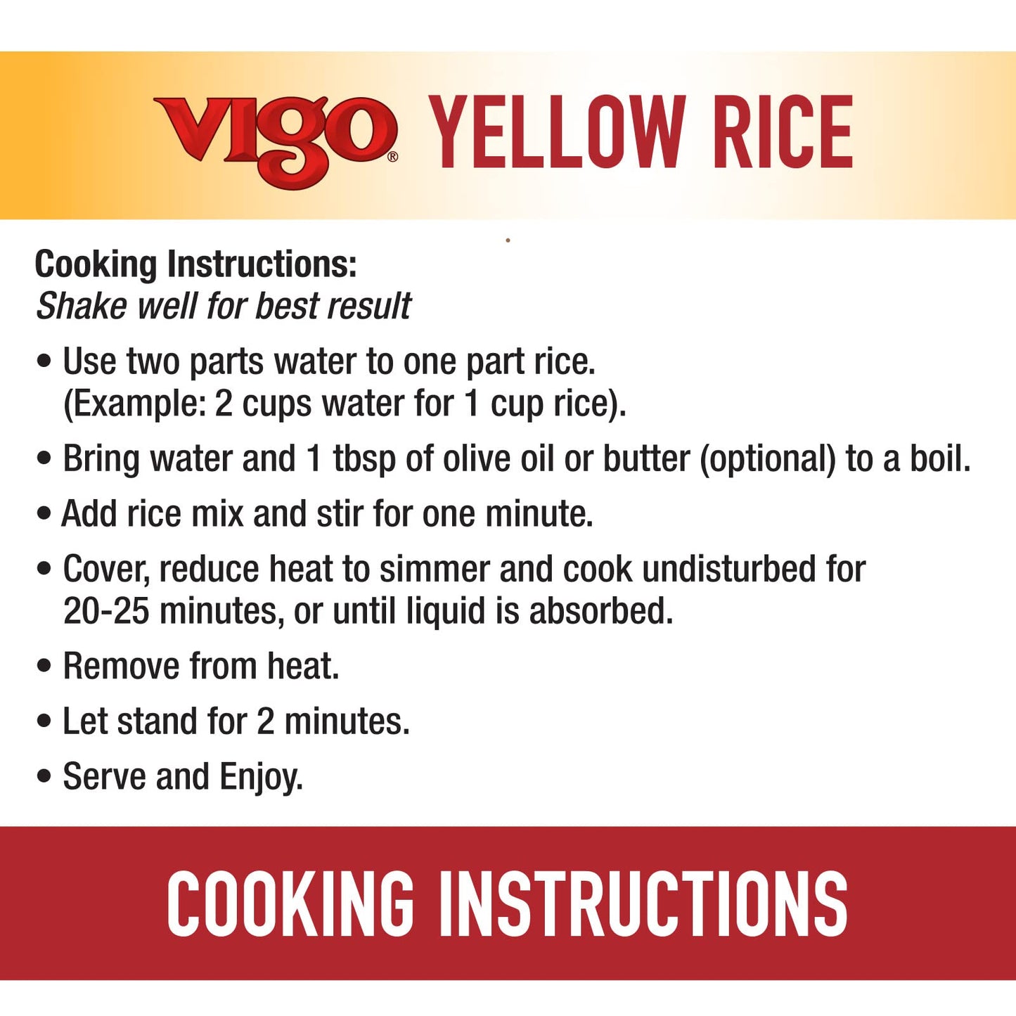 Vigo Authentic Saffron Yellow Rice, Low Fat, 2lb (Pack of 1)