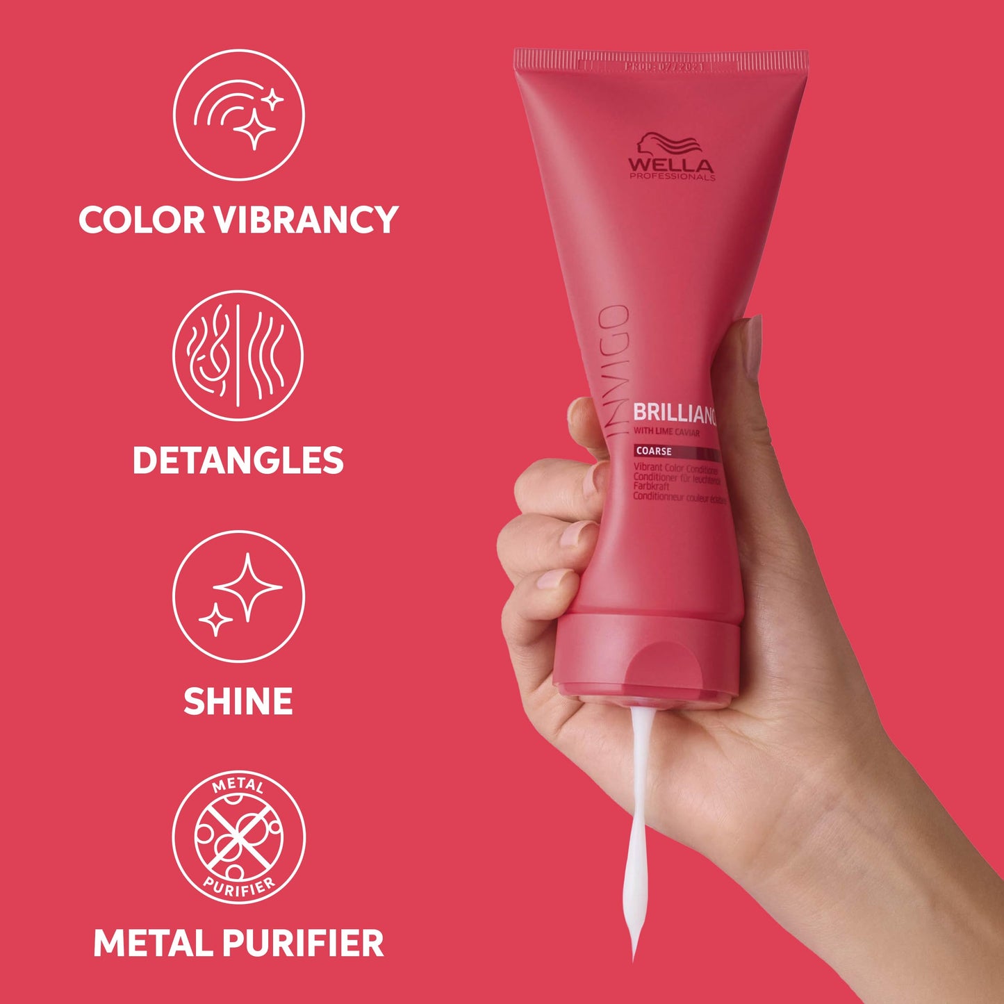 Wella Professionals Invigo Brilliance Conditioner for Coarse Hair | Intense Color Protection & Maintains Vibrancy