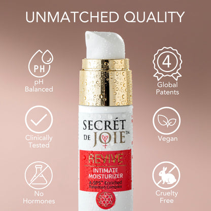 REVIVE Vaginal Moisturizer for Intimate Dryness, Long Lasting Moisturizing Gel, Relieves Itchiness & Irritation, Feminine Skin Care, Menopause Support - Hormone Free – 1 Oz