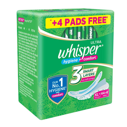 Whisper Ultra Sanitary Pads - 44 Count (Extra Large)