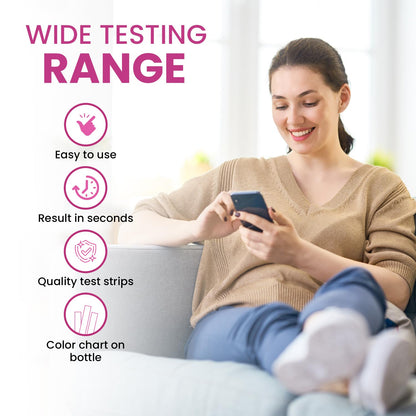 Vaginal pH Test Strips for Women – 50 Count | BV, Yeast & UTI Risk Screening | pH Range 4.0-8.0 | Easy Home Feminine Care Balance Check