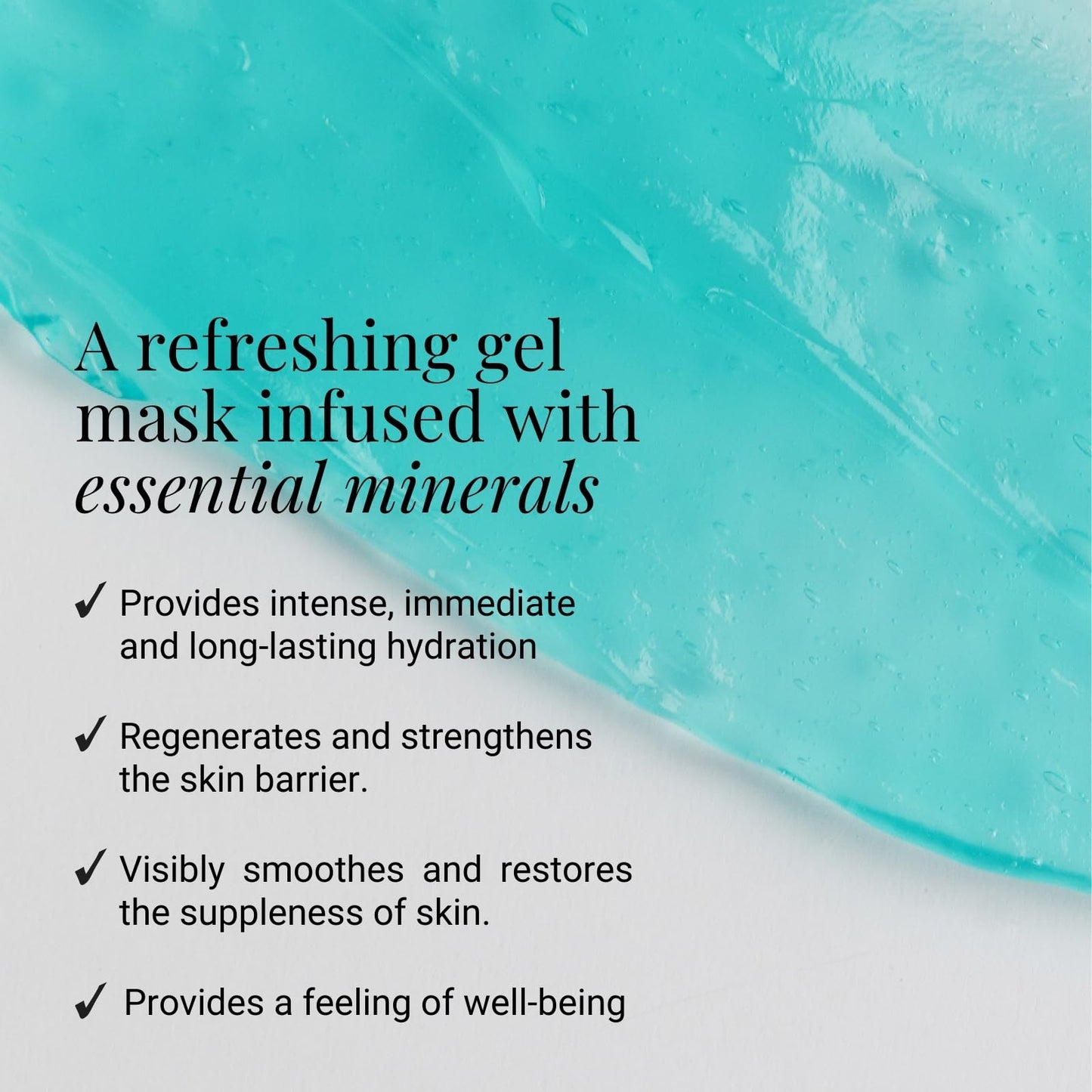 G.M. COLLIN Aqua Mask | Hydrating Facial Mask with Moisturizing Jelly Texture | Visibly Smoothes and Restores Suppleness