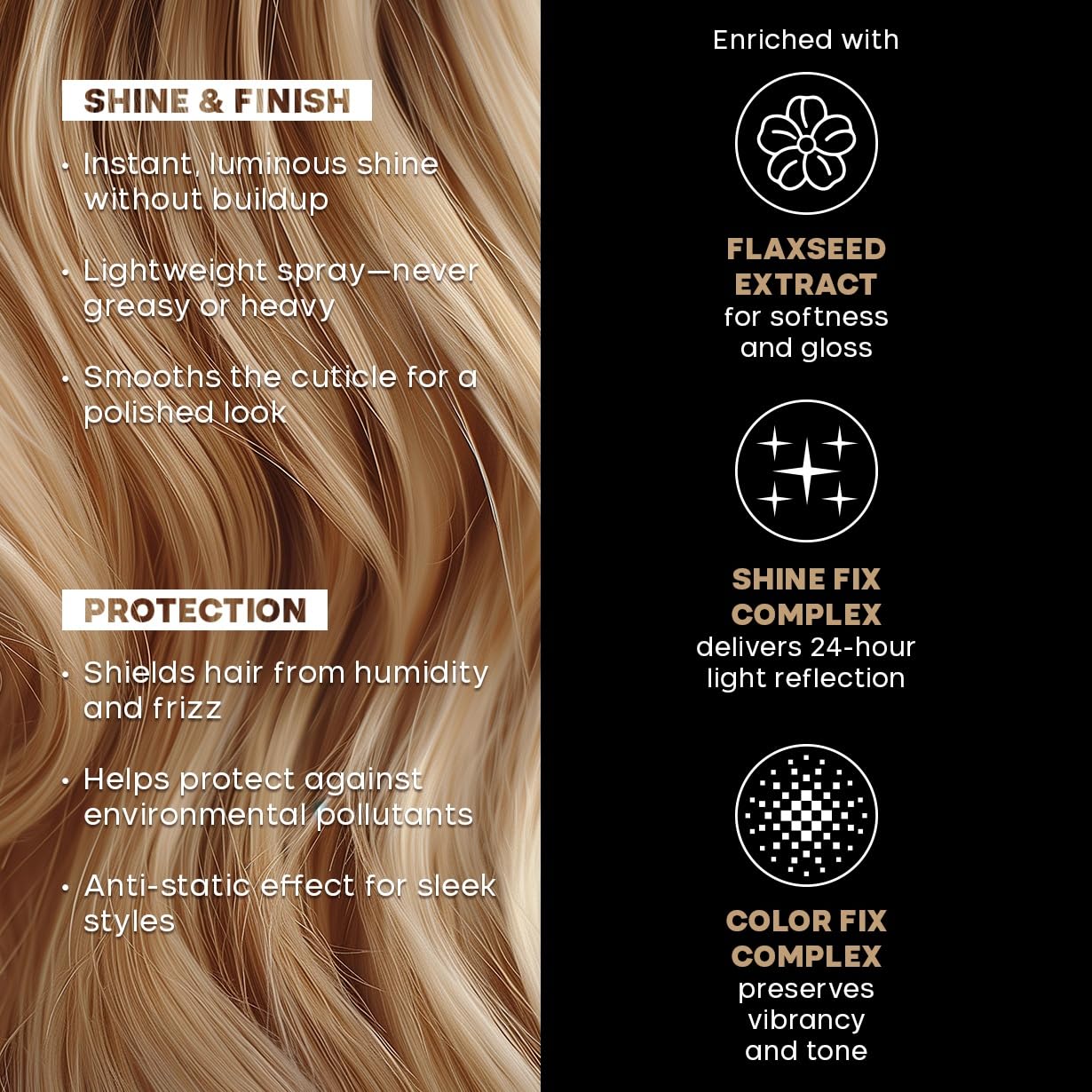 ALFAPARF MILANO Semi di Lino Sublime Cristalli Smoothing Finishing Spray - Lightweight Hair Oil Serum - Adds Gloss and Briliant Shine - Protects (4.23 fl oz)