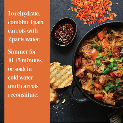 Gourmanity Dried Carrots, 32oz Resealable Bag, Fresh-Tasting and Easy to Use, Adds Flavor, Color and Texture to Soups, Stews and Ramen, All Natural