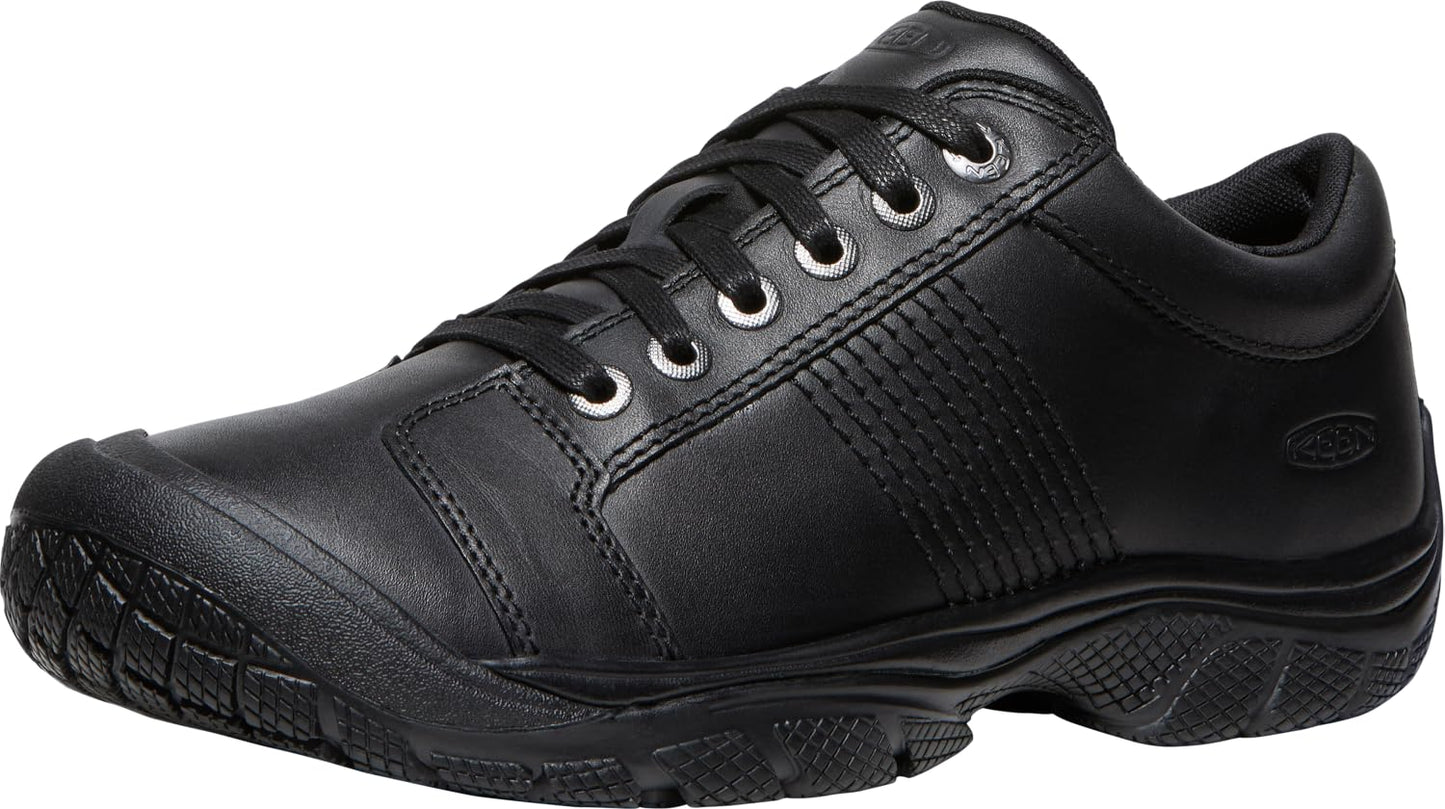 KEEN Utility Men's PTC Oxford Low Height Non Slip Kitchen Food Shoe, Black, 10 US