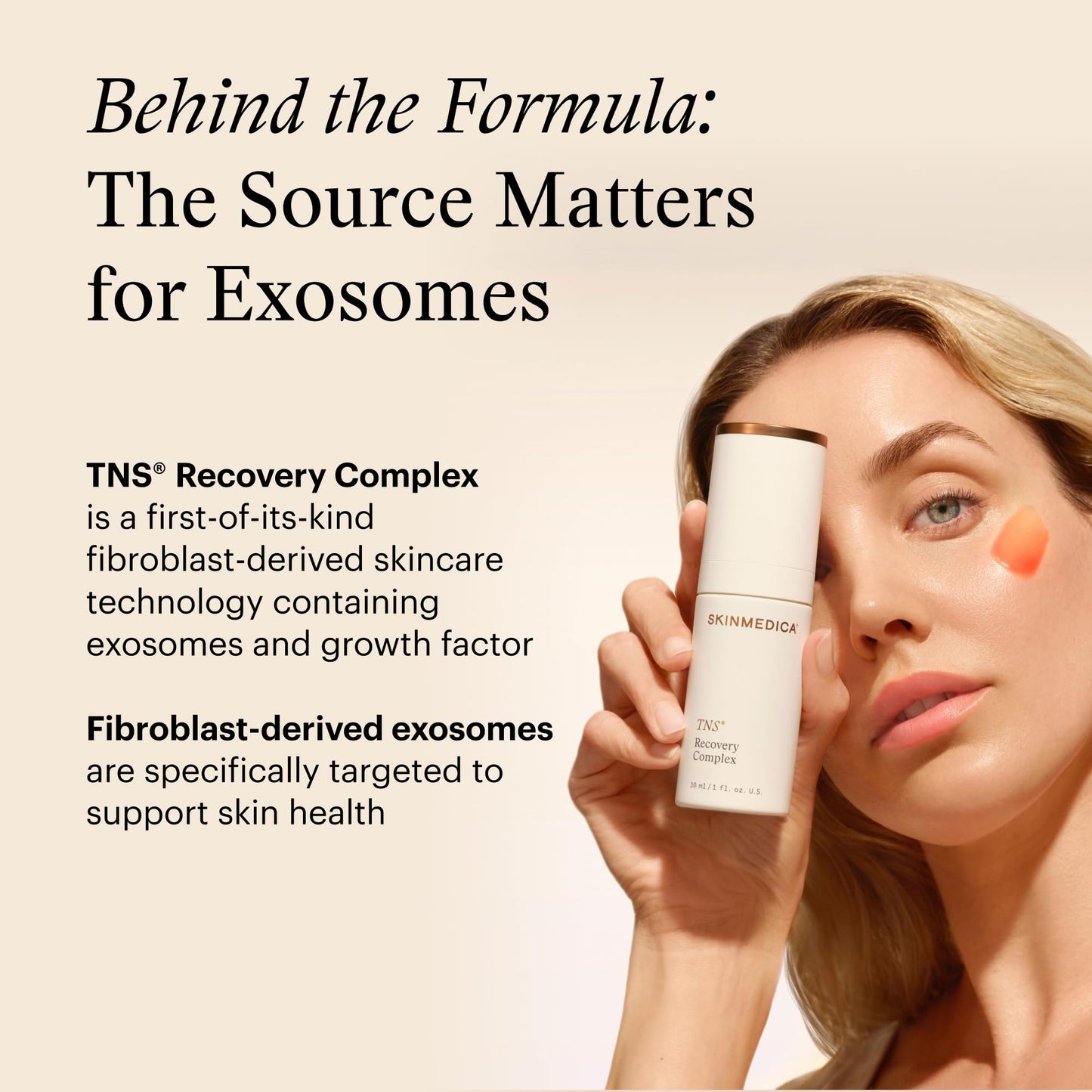 SkinMedica TNS Recovery Complex - Fibroblast-Derived Skincare Technology Containing Exosomes and Growth Factors to Visibly Improve Fine Lines, Wrinkles, NEW PACKAGING, 1 Oz