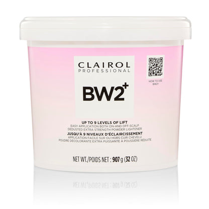 Clairol Professional BW2+ Extra Strength Powder Lightener, Up to 9 Levels of Lift for Hair Highlights & Lightening