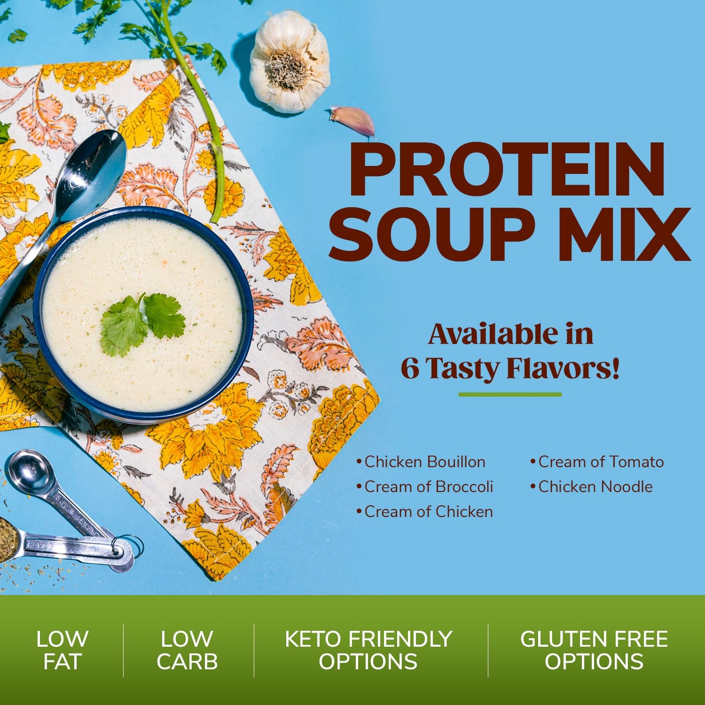 BariWise Protein Soup Mix, Chicken Noodle, 15g Protein, Low Carb (7ct).