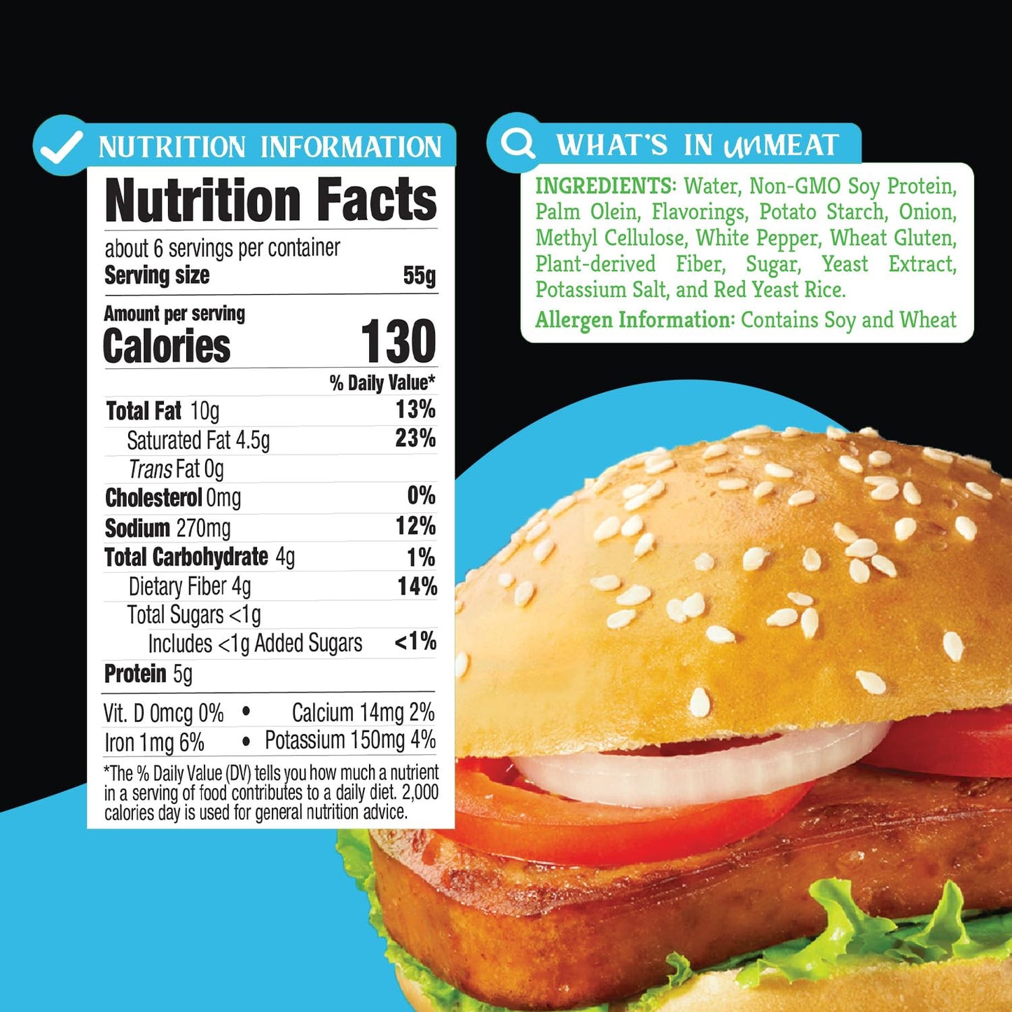 unMEAT Plant Based Meat | Easy to Prepare Plant Based Protein | Vegan Meat with Less Calories, Luncheon Meat Style, (Pack of 12)
