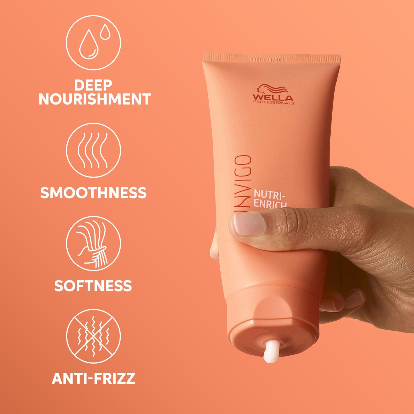Wella Professionals Invigo Nutri-Enrich Deep Nourishing Conditioner | For Dry or Stressed Hair | Formulated with Goji Berry