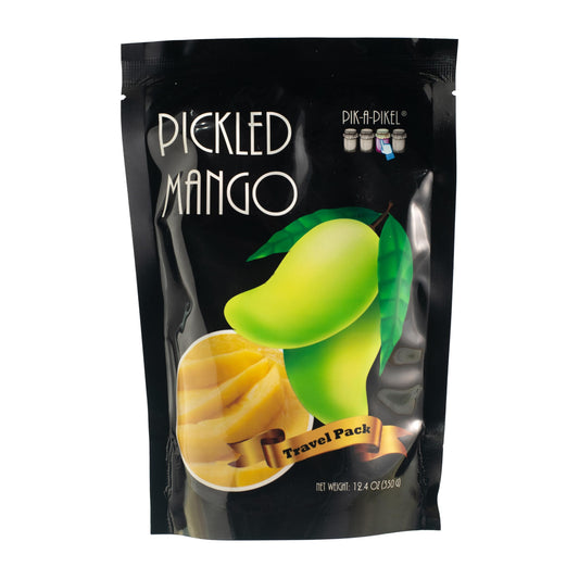 Pik-A-Pikel Pickled Mango Original | Sweet & Tangy pickled mango slices | Authentic Filipino snack made from fresh Philippine mangoes, | 12.4 oz Travel Pack