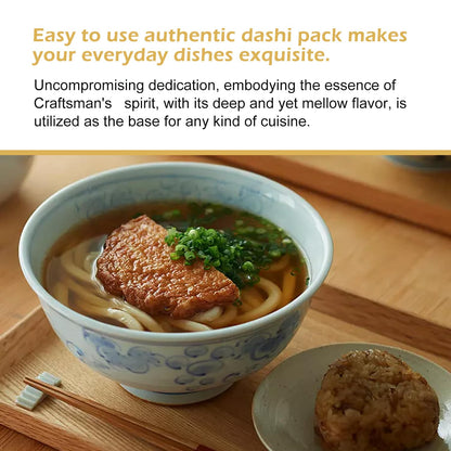 TALCUFON Dashi Stock (Dashi Broth, Dashi Packet), Umami Dashi Soup Stock, Use 6 Carefully Selected Natural Ingredients, Made in Japan, 8g×15 packets