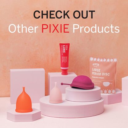 Pixie Menstrual Cup Lube for Feminine Care - Make it Easy to Insert Your Period Cups - All Natural Water Based Lubricant - Very Useful for Menstrual Disc Users (20 ML)