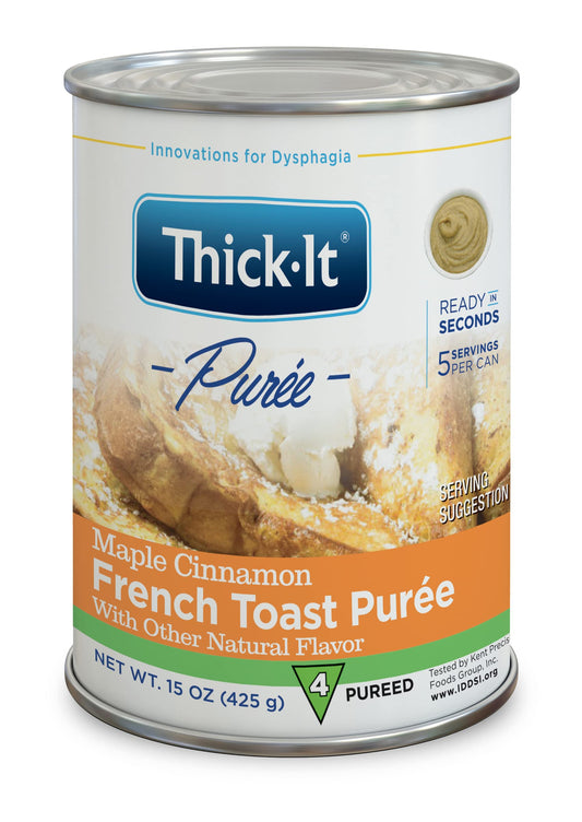 Thick-It Pureed Maple Cinnamon French Toast (IDDSI), Naturally Flavored, Digestible Swallowing Aid, Simple-to-Use, 15 oz Can (Value Pack of 12)