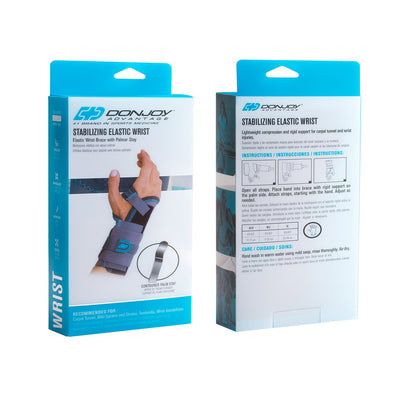 DonJoy Advantage DA161WB01-TAN-XL-R Stabilizing Elastic Wrist Brace for Carpal Tunnel, Sprains, Strains, Tendonitis, Instabilities, Palm Stay