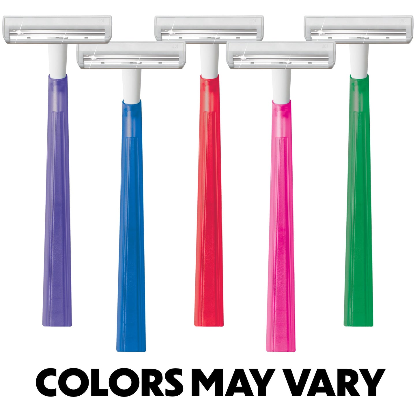 BIC Silky Touch Women's Disposable Razors, With 2 Blades, Pretty Pastel Razor Handles, 40 Count Value Pack of Shaving Razors