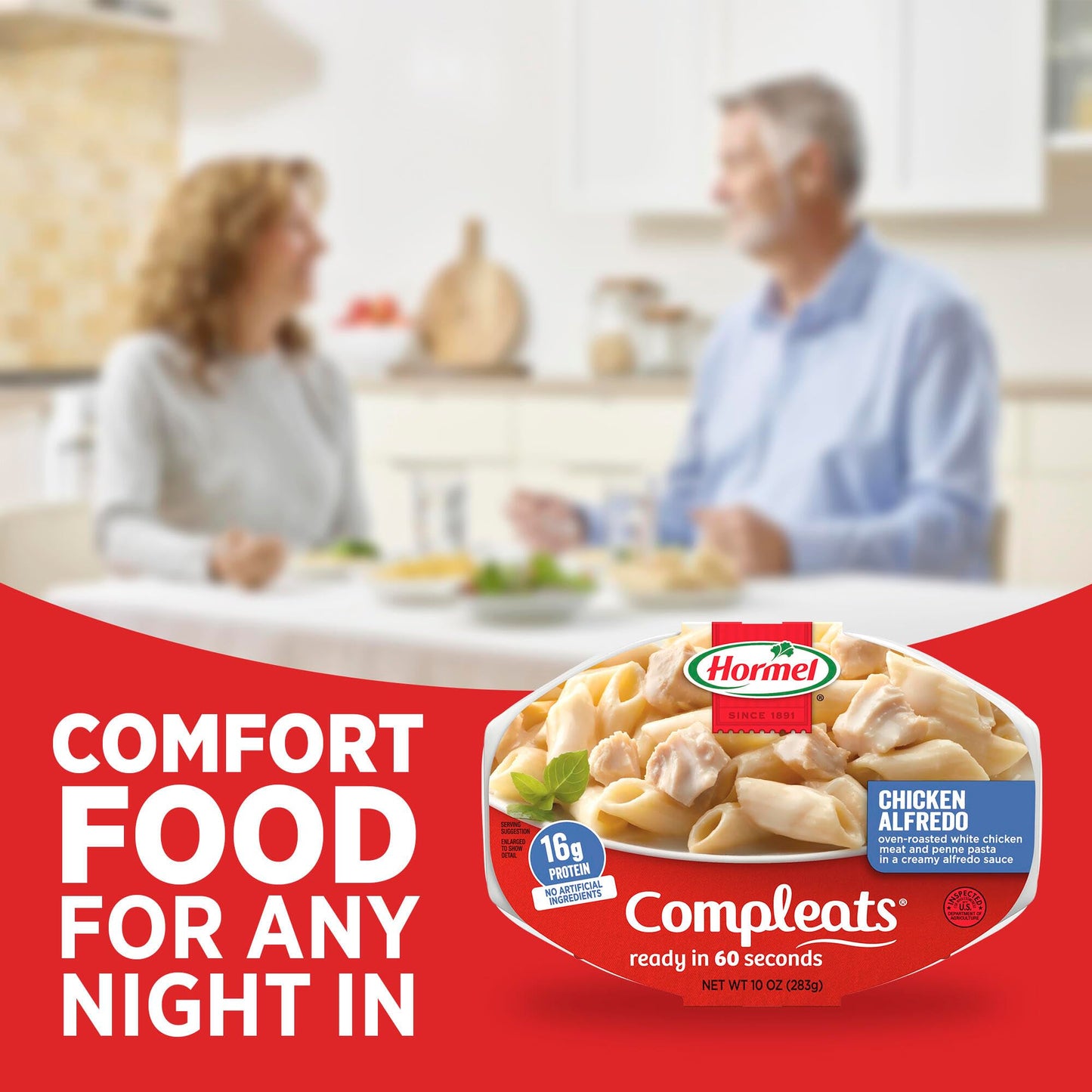 HORMEL COMPLEATS Chicken Alfredo Microwave Tray, 10 oz. (6 Pack)