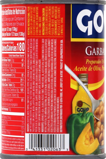 Goya Foods Chick Peas in Sauce (Guisadas), 15-Ounce (Pack of 24)