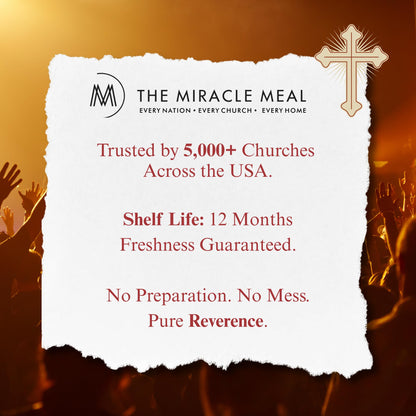 Christmas Edition Communion Cups | The Miracle Meal – 20 Pre-Filled Cups with Juice & Wafer | Celebrate Faith & Joy