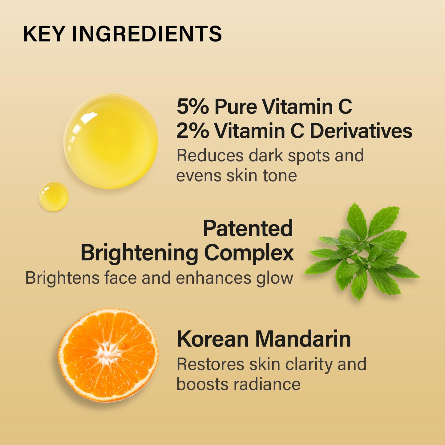 Melixir Mandarin Vitamin C5 Serum, Enhances Radiance with 5% Ascorbic Acid & Centella Asiatica, For Uneven Tone & Texture, Lightweight Anti-Aging Daily Serum, Korean Skincare (1.0 fl.oz./30ml)