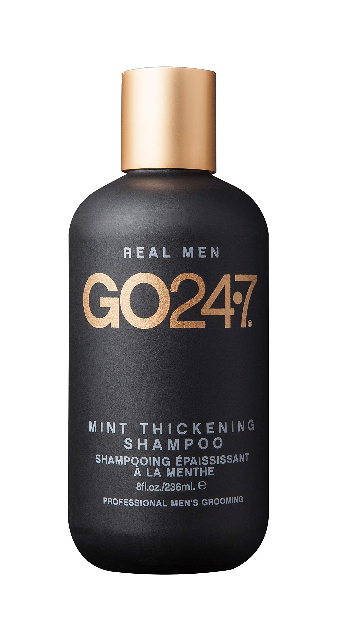 GO247 Mint Thickening Shampoo – Energizing Daily Cleanser with Peppermint & Menthol – Helps Support Fuller, Thicker-Looking Hair – Fresh Mint Scent, 8 Fl Oz