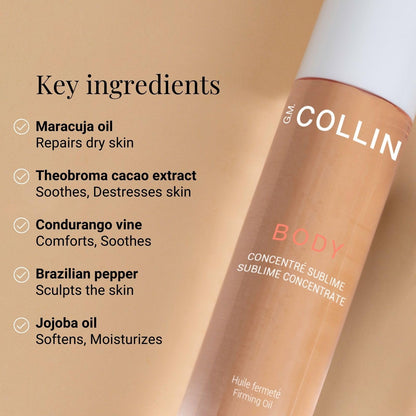 G.M. COLLIN Sublime Concentrate | Moisturizing Body Oil with Cocoa, Jojoba, and Vitamin E for Dry Skin