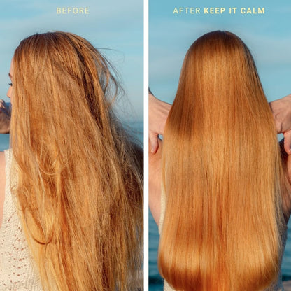 The Beachwaver Co. Keep It Calm Smoothing Cream - Full Size (3.8 Oz) | Styling Cream for Smooth, Sleek Hair | Anti-Frizz Flyaway Tamer w/HiX Vegan Bond Multipliers | Polynesian Pink Sugar