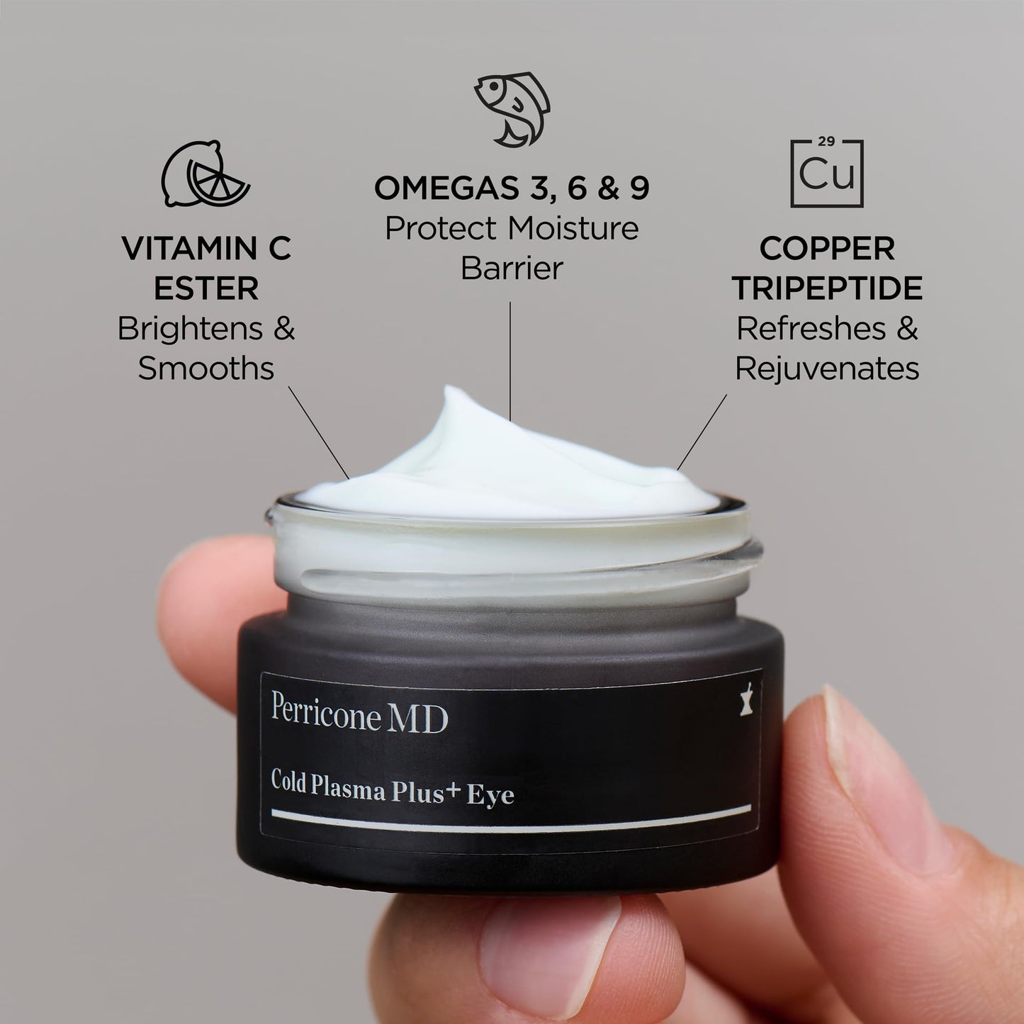 Perricone MD Cold Plasma Plus+ Advanced Eye Cream – Anti-Aging Eye Cream for Dark Circles, Puffiness & Wrinkles – Hydrating, Firming Eye Treatment with Peptides & Vitamin C – 0.5 fl oz