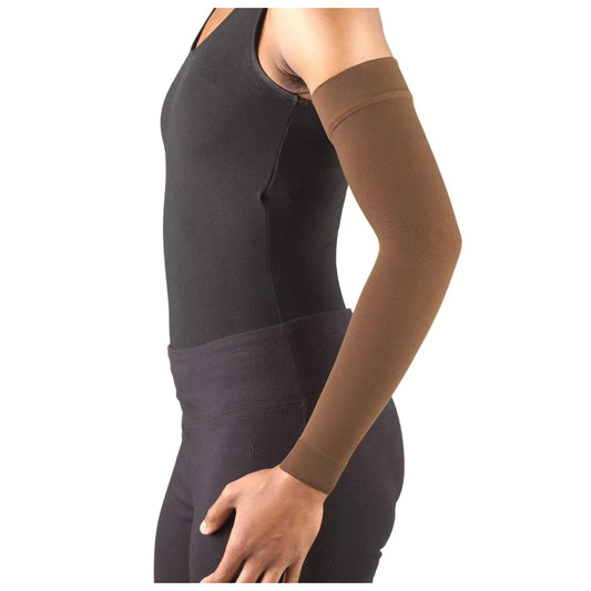 Truform Lymphedema Compression Arm Sleeve, 15-20 mmHg Post Mastectomy Support, Brown, Small