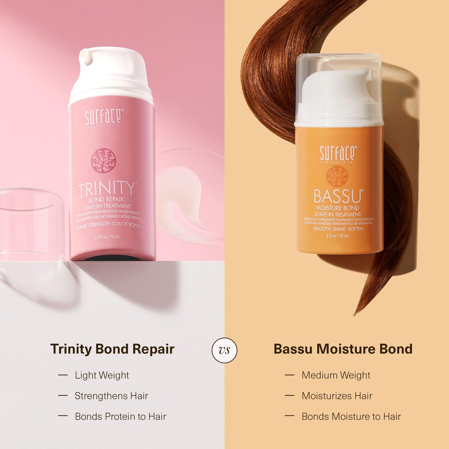 SURFACE Hair Trinity Bond Repair - Refresh, Clear Finish & Cleanse - 2.3 fl oz