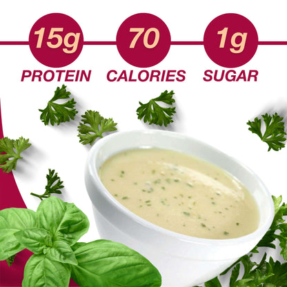 ProtiDIET High Protein Chicken Soup Mix - Low Sugar, No Fat, Quick and Easy-to-Prepare Meal Replacement Protein Powder Soup Mix Nutritious Vitamins - 7 Pouches Per Box