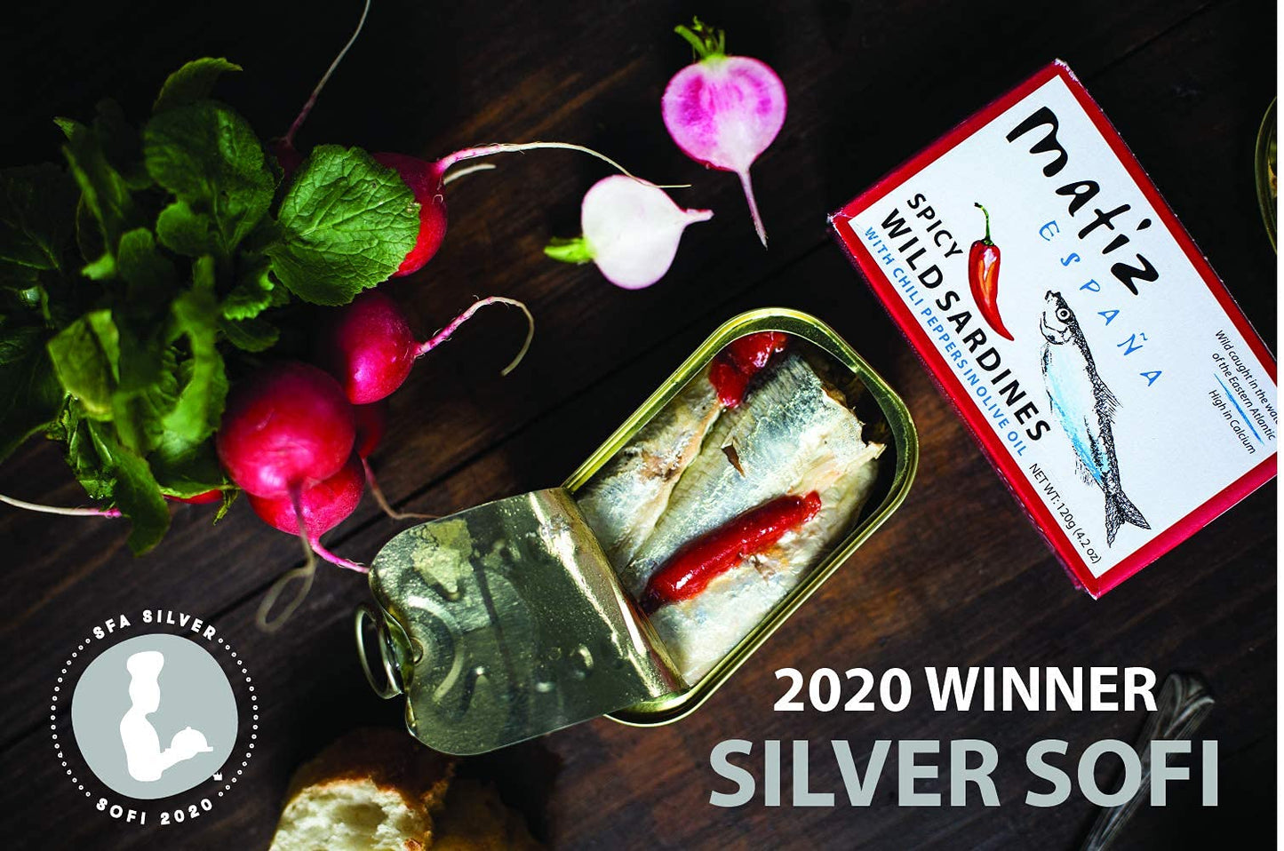 Matiz Spicy Wild Spanish Sardines in Olive Oil and Piri Piri Pepper, 4.2 oz (4.2 Ounce (Pack of 5))