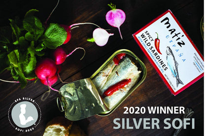 Matiz Spicy Wild Spanish Sardines in Olive Oil and Piri Piri Pepper, 4.2 oz (4.2 Ounce (Pack of 5))