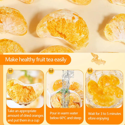 Freeze dried oranges 3.17oz 90g/Oranges lyophilisées， dried tangerines, crispy dried fruits, fruit snacks