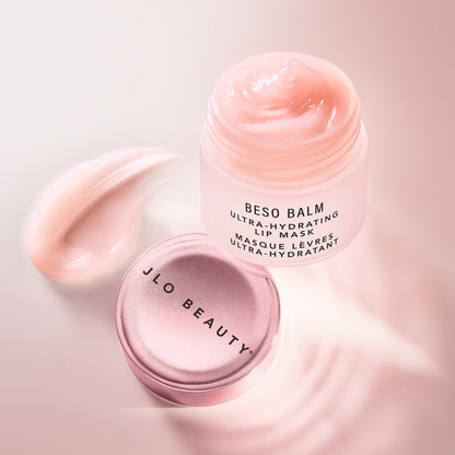 JLO BEAUTY Lip Mask, Vanilla Scented, Ultra Hydrating Lip Gloss Finish, Helps Visibly Plump, Smooth & Soften, Daytime or Overnight Sleeping Mask to Moisturize Flaky, Dry Lips, Beso Balm, 3 Pack