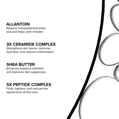 DRMTLGY Peptide Night Cream Face Moisturizer. Fragrance Free and Oil Free Hydrating Facial Moisturizer for All Skin Types. 2.1 oz