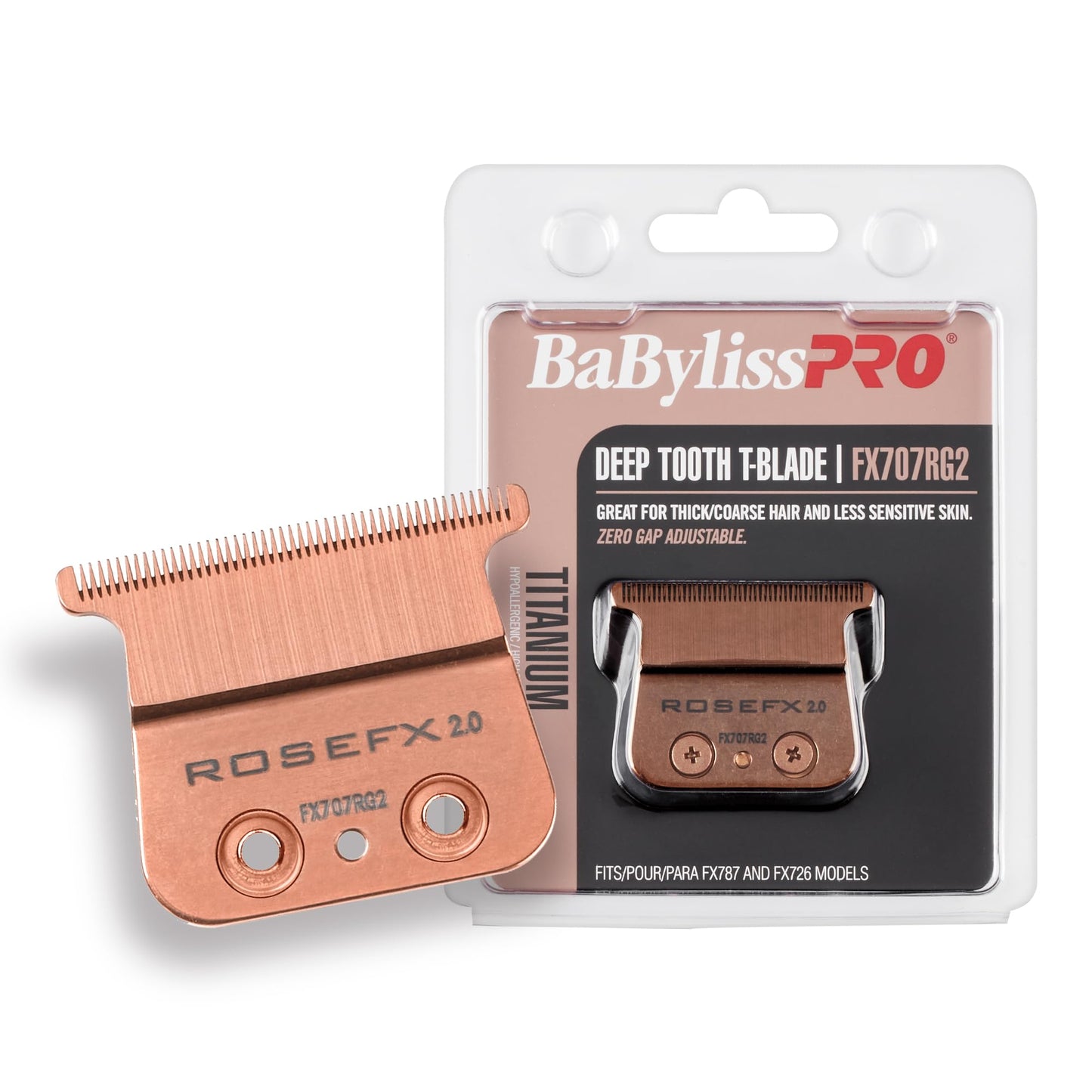 Replacement Blades, Deep-Tooth T-Blades for Outlining Hair Trimmers (FX787, FX799) and LoPROFX Trimmers (FX726, FX729)