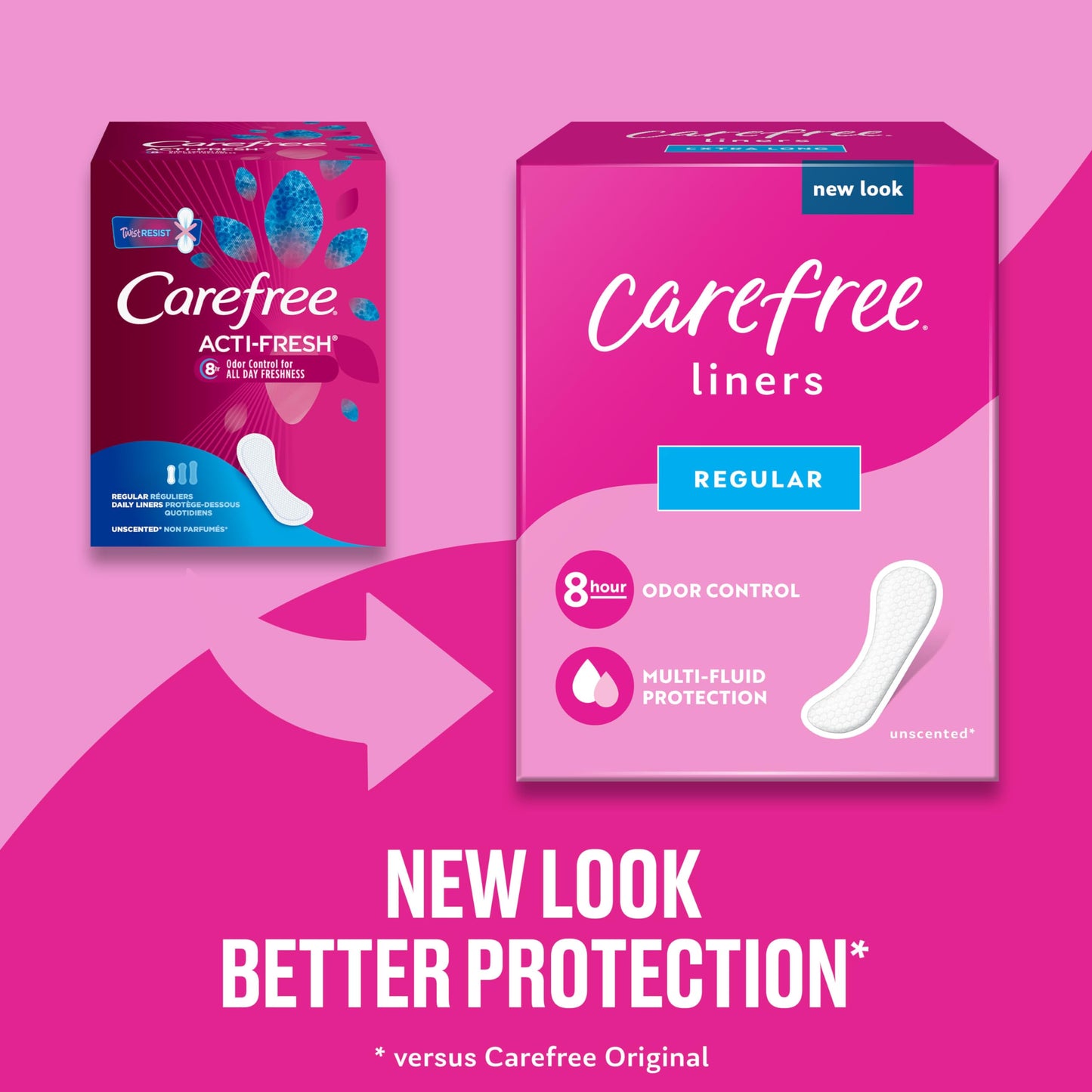 Carefree Panty Liners 120ct & Glisten Garbage Disposer Cleaner 4 Packets
