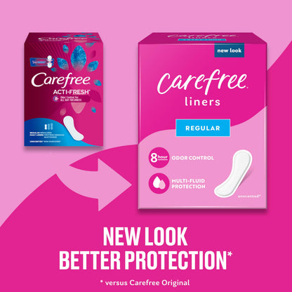 Carefree Panty Liners 120ct & Glisten Garbage Disposer Cleaner 4 Packets