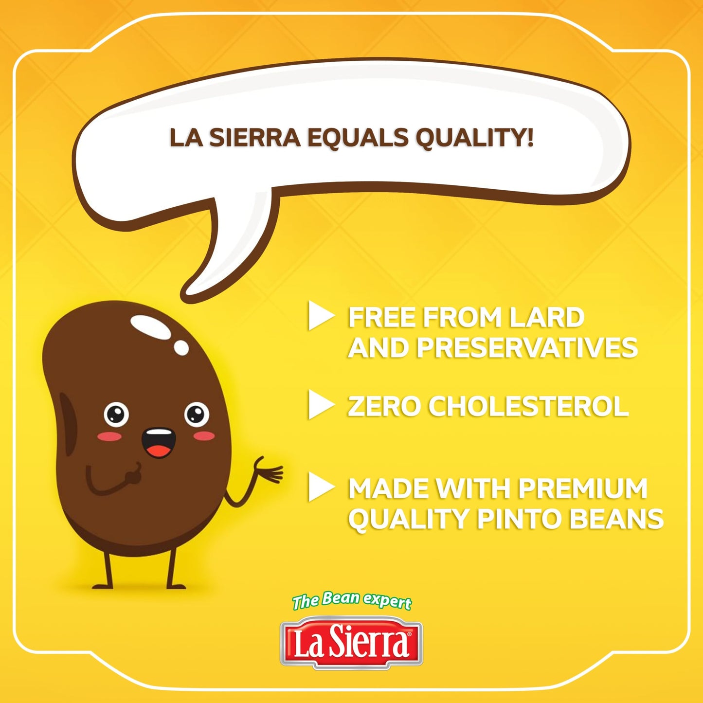 La Sierra Refried Pinto Beans, Ready-to-Eat Vegetarian Refried Beans, 15.2 oz Pouch (Pack of 8)