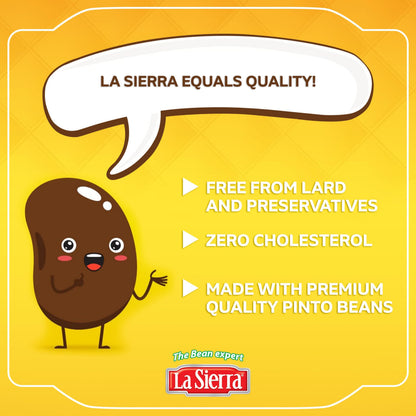 La Sierra Refried Pinto Beans, Ready-to-Eat Vegetarian Refried Beans, 15.2 oz Pouch (Pack of 8)