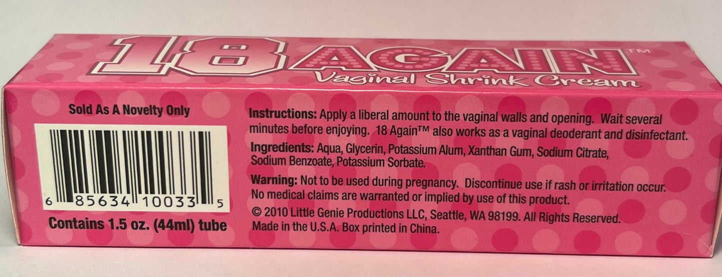 18 Again Vaginal Shrink Cream For Her Arousal Vaginal Tightening