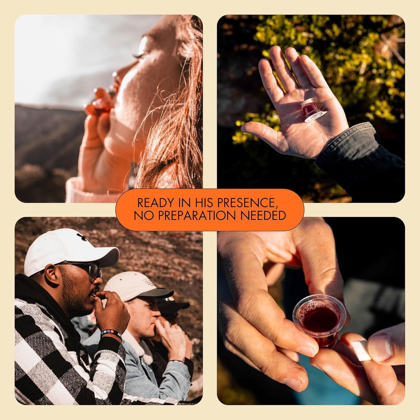 PACK IT HUB The Miracle Meal Communion Plus + Cups will simplify your communion experience: 100% Concord Grape Juice & Wafer - Box of 100 - Premium Quality - Made in the USA