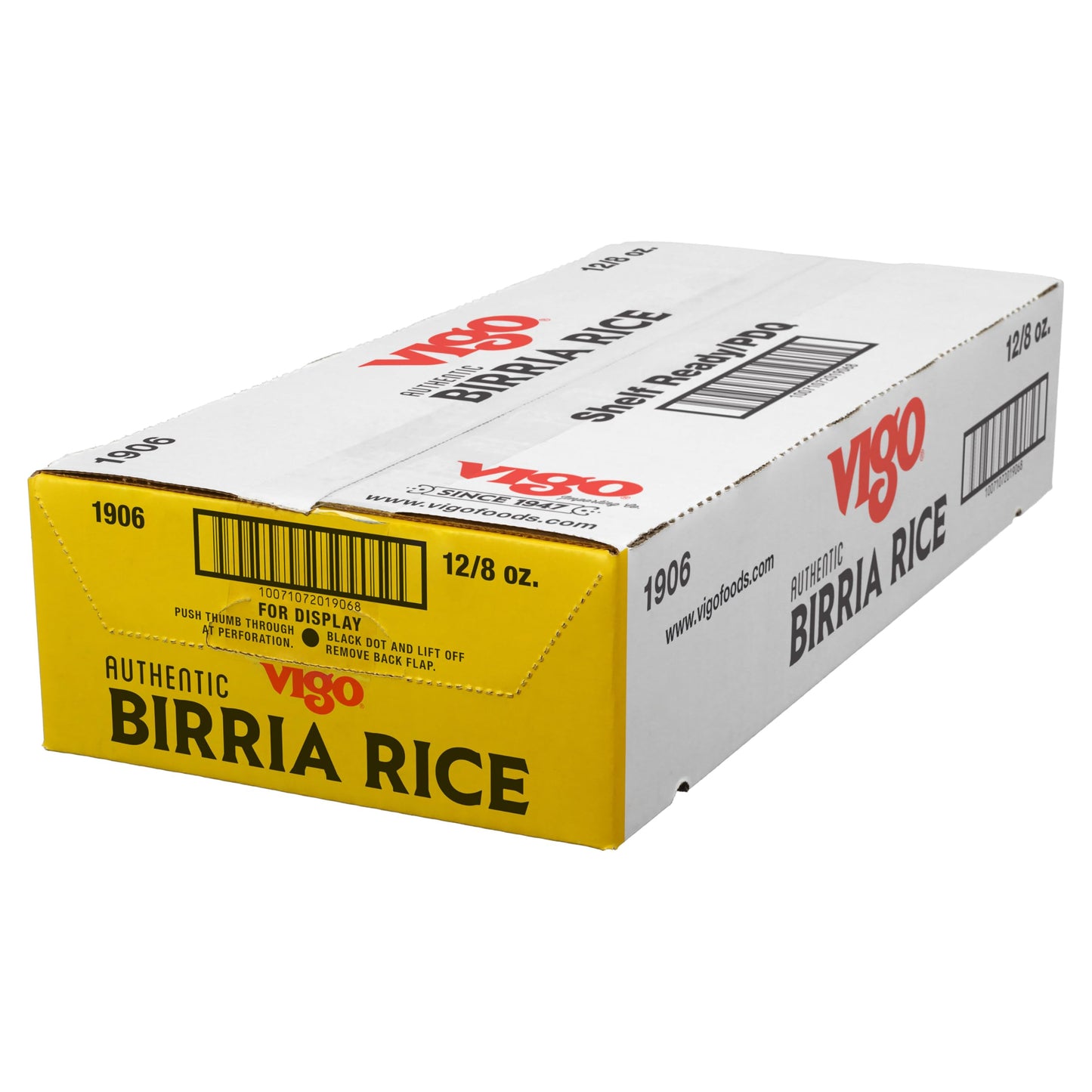 Vigo Authentic Birria Rice, Spiced & Savory, Beef Bone Broth, No Fat, 8oz (Birria, Pack of 12)