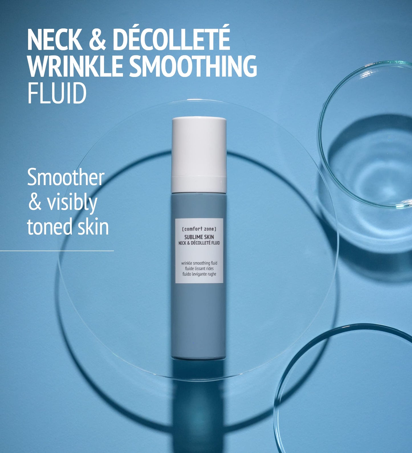 Sublime Skin Neck & Decollete Fluid, Firming Smoothing Cream, Tones, Elasticizing, Reduces Wrinkles, Clean Beauty, Jojoba Seed, Achillea Extract, Mature & Dry Skin, 2.03 Fl Oz