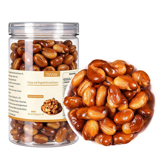 Broad Beans Ready to eat 250g/8.81oz,Crispy and fragrant，Salted Crunchy Beans,Specialty Snacks.