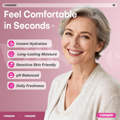 Villsure Hyaluronic Acid Vaginal Moisturizer for Women – pH Balance Support Vaginal Care Gel – Helps Relieve Dryness & Support Vaginal Health – Fragrance-Free