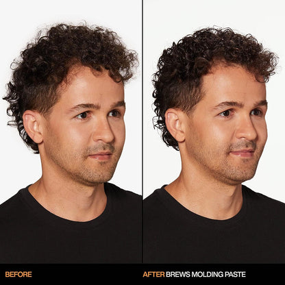 Redken Brews Molding Paste For Men For all Hair Types - High Hold & Maximum Control, Natural and Matte Finish, Sulfate-Free