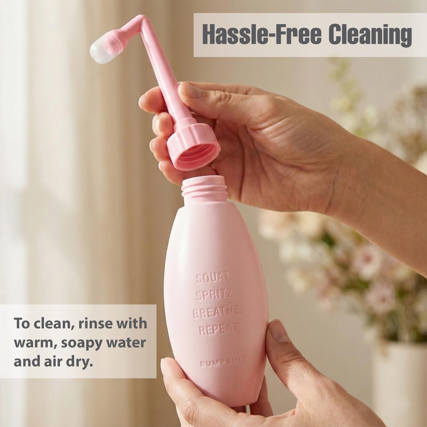 Peri Bottle for Postpartum Care, 12 oz Upside Down Perineal Cleansing and Recovery Kit, Portable Travel Bidet for New Moms