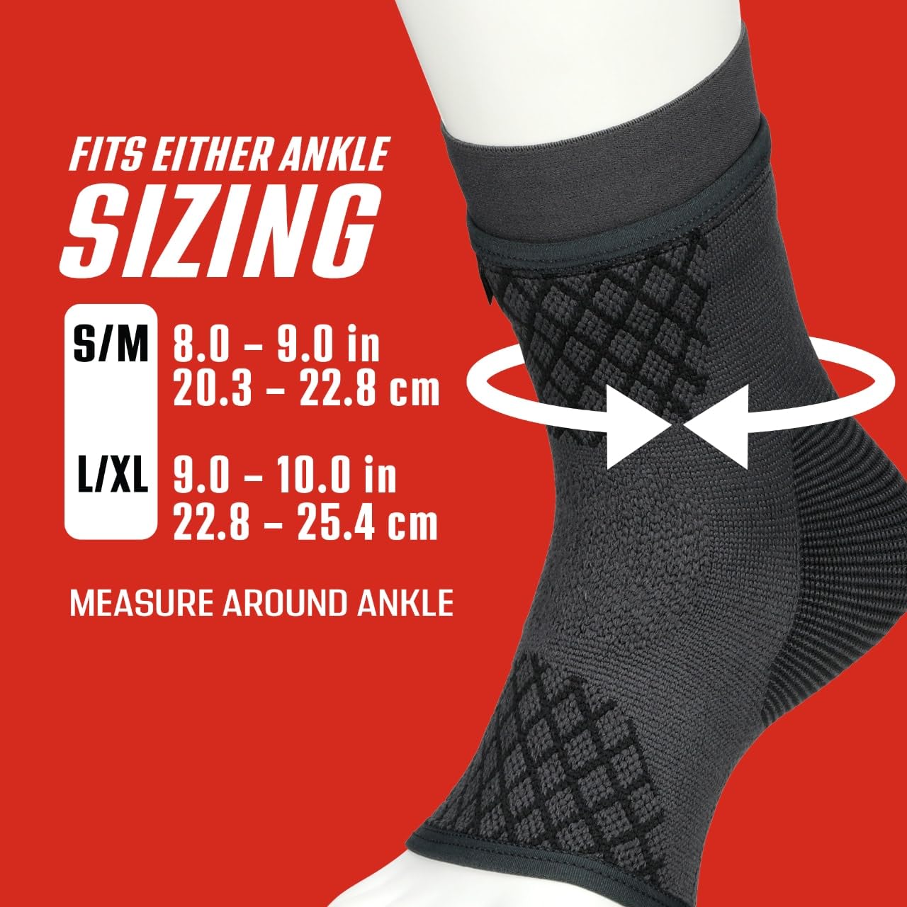 ACE Brand Flex Comfort Compression Ankle Sleeve 208705, L/XL